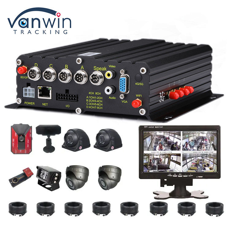 GPS DVR ile AI 4CH Araç Kaydedici 1080p Mobil DVR Araç DVR Video Kaydedici