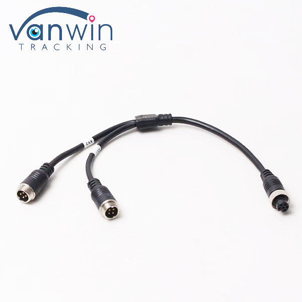 Araç güvenlik sistemi için 6-Pin Havacılık Kadın çift 4P erkek Havacılık Adaptörü Kablo