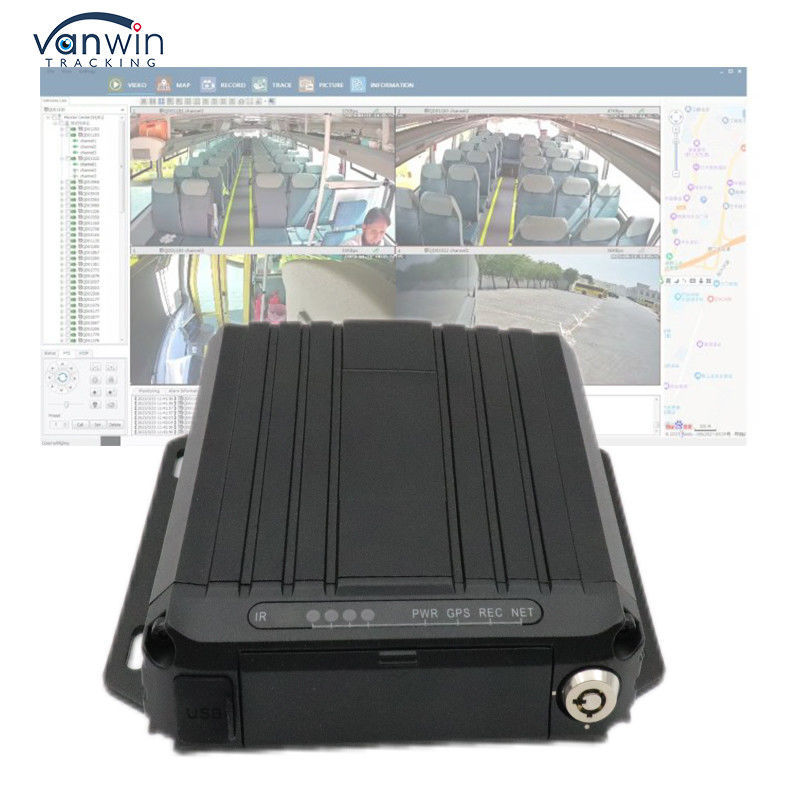 4G Çevrimiçi Video İzleme GPS Mobil DVR 1080p SD Kart 4 Kanal Sim Kart GPS Araç CCTV Kamera