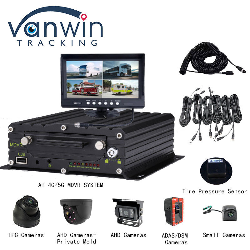 4G 5G WIFI GPS 8 CH AI Mobil DVR ADAS DMS HDD SSD SD Kartla Araba Otobüs Kamyon için