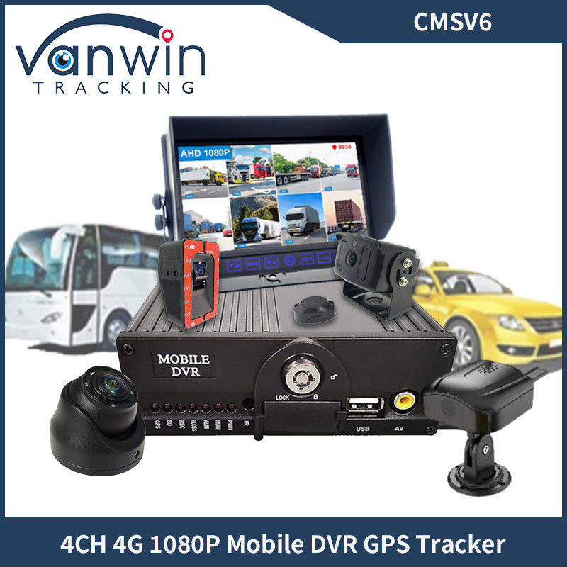 4CH Çift SD Kart GPS MDVR Kamera 4G WiFi Mobil DVR Okul Otobüsü Güvenlik Sistemi