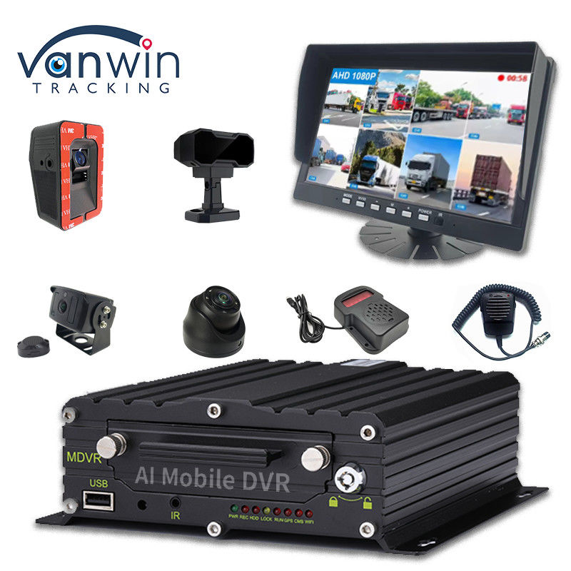 ADAS DMS BSD AI Araç Filosu Kamera Araç 8CH WiFi GPS 4G Canlı Görünüm Mobil DVR Araç için