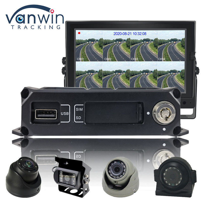 H.264 4CH HD 1080P Mobil DVR 4G GPS WIFI SD Kart Mini MDVR Araba Video İzleme