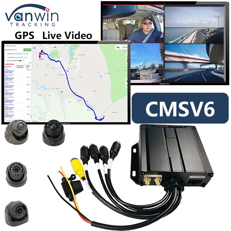4CH Çift SD Kart Mobil DVR Mini Boyut Araç Kara Kutusu Araçta CCTV 4G GPS MDVR