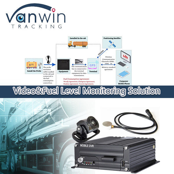 4G kablosuz Mobil DVR Yağ Seviyesi Ölçücüsü Kamyonlar İçin Dizel Yakıt Tank Seviyesi İzleme Sensörü