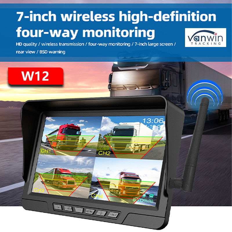 7 Inch Kablosuz Araba İzleyici IP68 CCTV Güvenlik Kablosuz Kamera ile Güneş Kamerası Kit