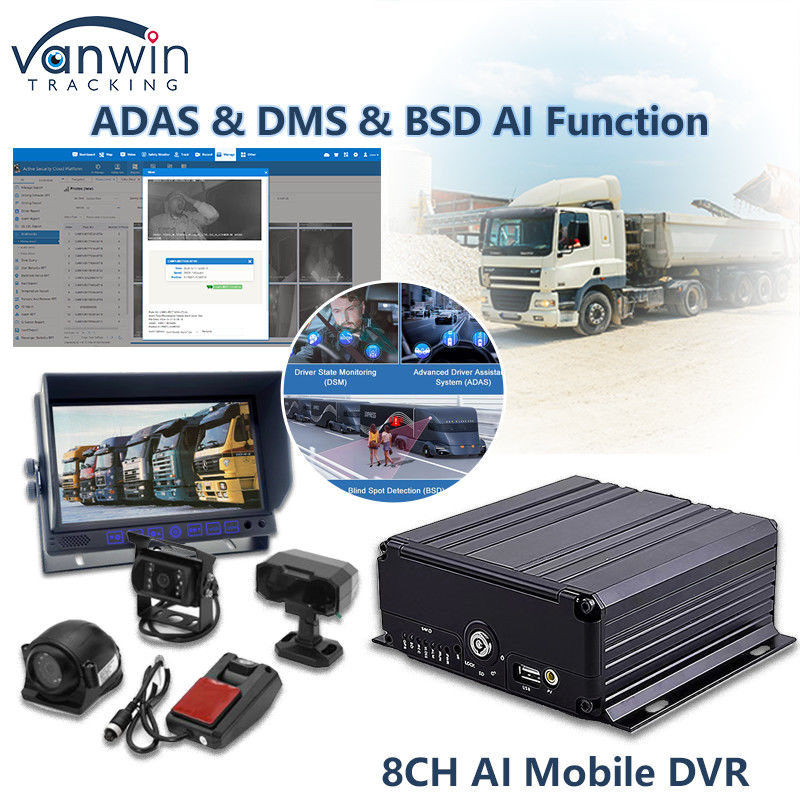 8CH AI Mobil DVR ADAS DMS BSD Fonksiyonu ile MDVR Gelişmiş Araç Güvenlik Çözümü