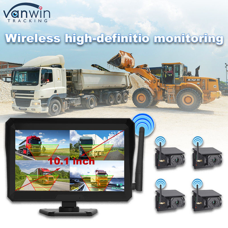 10.1 inçlik araba monitörü Güneş enerjisi Kablosuz gözetleme CCTV sistemi Kamera güvenlik