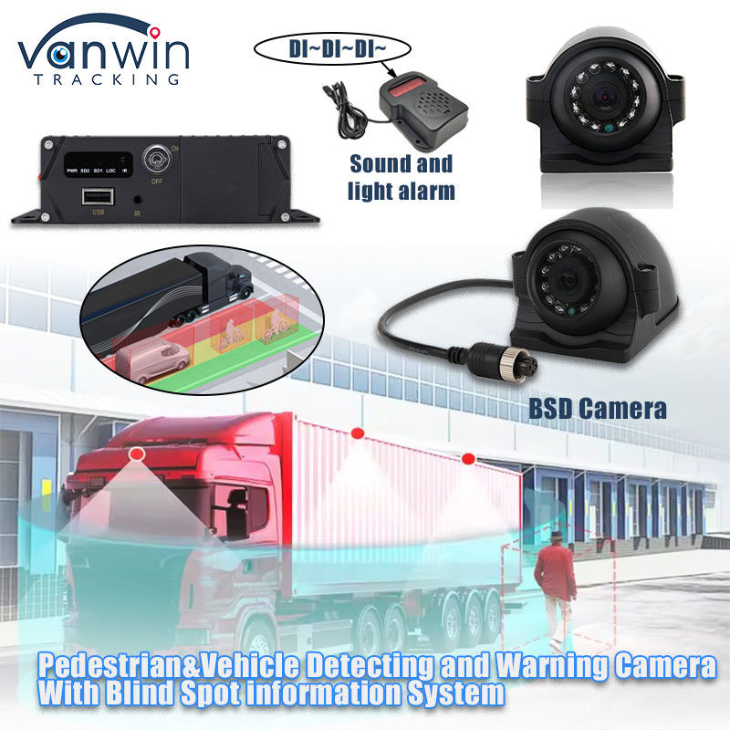 1080P AHD IP69K BSD AI Kamera Kör Nokta Algılama Sistemi Ses ve Işık Alarmı ile Yardım