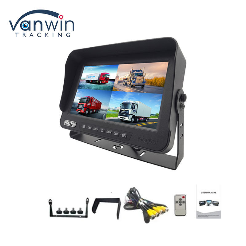 10.1 Inch AHD 1080P MDVR Monitor 4 Kanal Full HD Su geçirmez Araç için Bölünmüş Ekran Monitörü