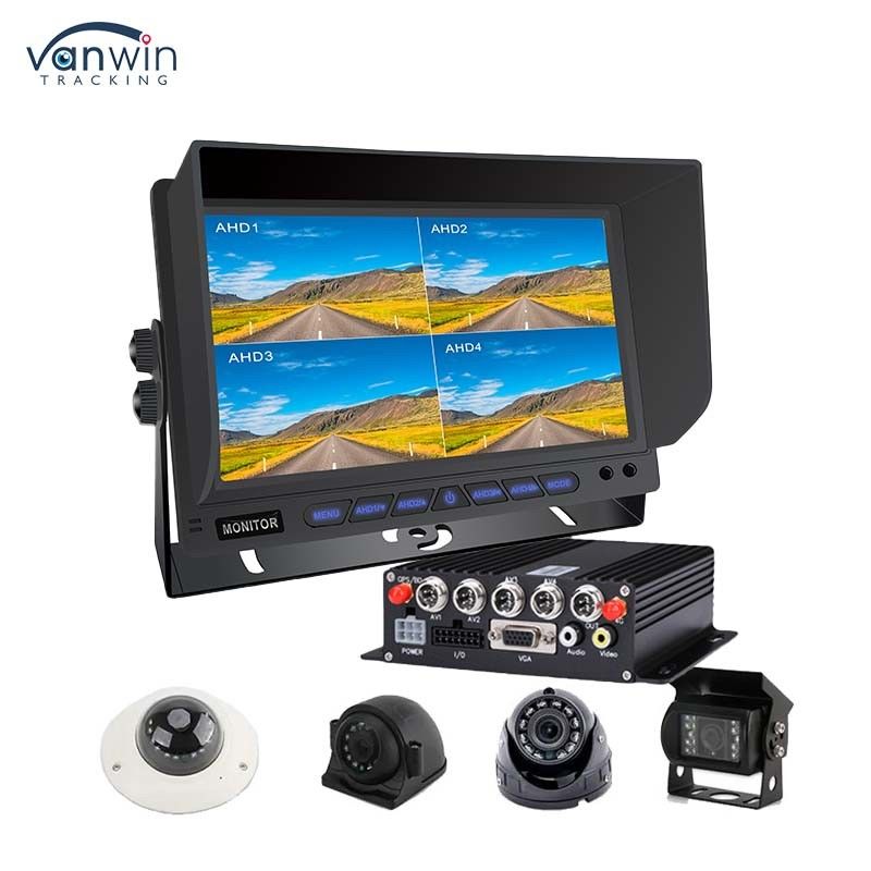 AHD/CVBS Çoklu Video Karışık Girdi 4 Kanal 7 Inch Split Display Araç Monitörü Araç için