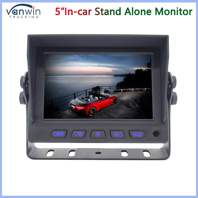 Mini 5 Inç Araç TFT Monitörü 2 Yol AHD 1080P 720P CVBS U Şekilli Bracket ile Karışık Video Girişleri