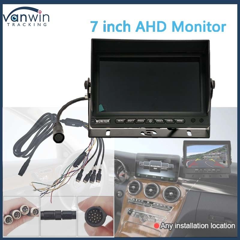AHD 1080P MDVR Monitör 7 Inch Split Display Monitör SD Kart Kamera RV Motorhome Kamyon Otobüs için Arka Görünüm Geri Dönüş Kit