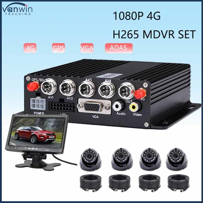 4CH MDVR ADAS GPS 4G Wi-fi HDD Seçenek Zaman İzleme Kamyonu ile