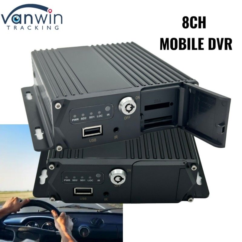 1080P MDVR 8 CH SD Kart Mobil Dijital Kaydedici Profesyonel Araç İzleme Sistemi Otobüs Kamyon Filosu İçin