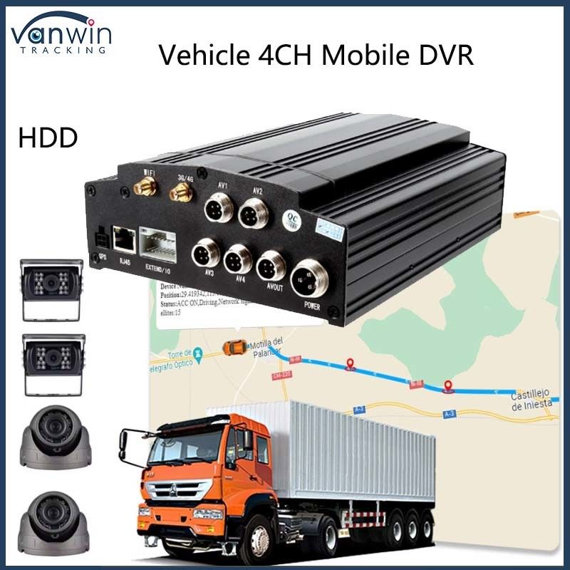 4 Kanal Mobil DVR 4G GPS WIFI HDD 1080P AHD Kart DVR Şehir Otobüsleri Kamyonlar için