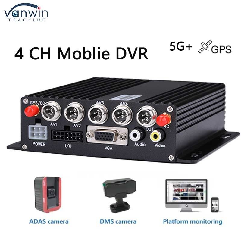5G GPS AHD Kamerasıyla 4 Kanal Araç DVR Kamyon Otobüsü için SD Kart Video Kaydedici