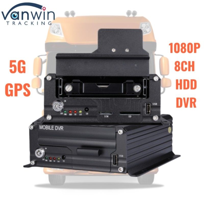 1080P 8CH Sabit Disk DVR 5G GPS İzleyici Büyük Depolama Uzay Araç İzleme Sistemi Filonun Güvenliği İçin