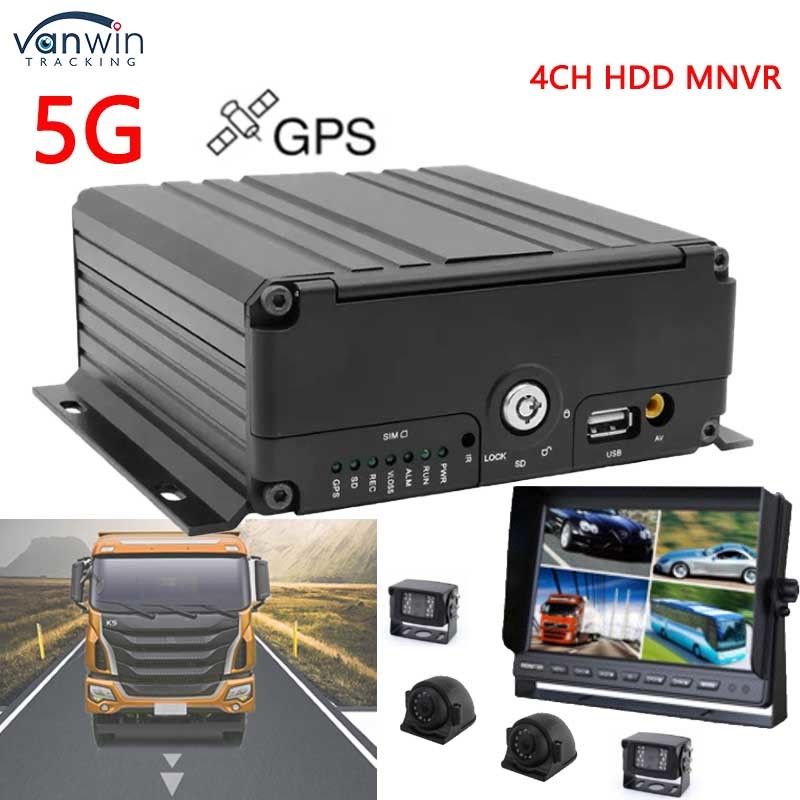 4CH Mobil NVR1080P AHD 5G WIFI ve GPS 1 HHD Ağ Video Kaydedici
