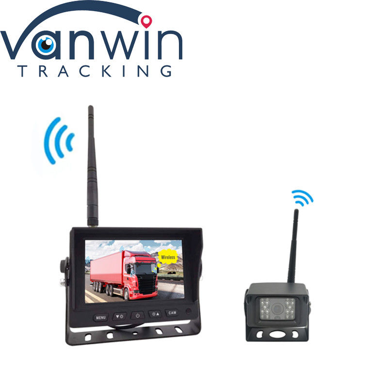 5 inçlik kablosuz HD Dijital DVR, kamyonun geriye dönme güvenliği izlemesi için Quad-Split Ekran