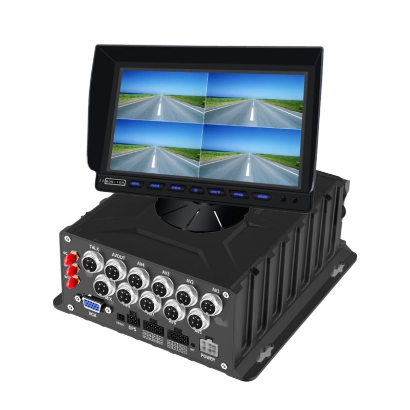 Gelişmiş 8 CH Mobil DVR Gelişmiş Sürücü Yardım Sistemi Kör Nokta Bulma Araçlar için Sürücü İzleme Sistemi