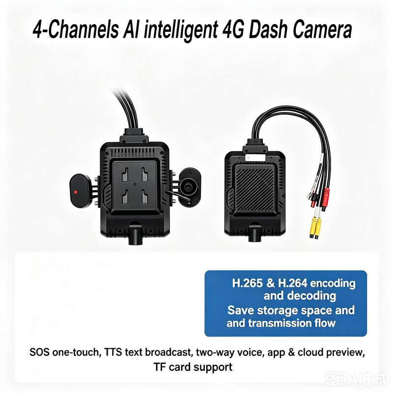 24V 4CH AI Dash Cam Kit Araç Güvenlik Kamera DVR DMS ADAS BSD Yan Kamera ile Kamyon / Otobüs için