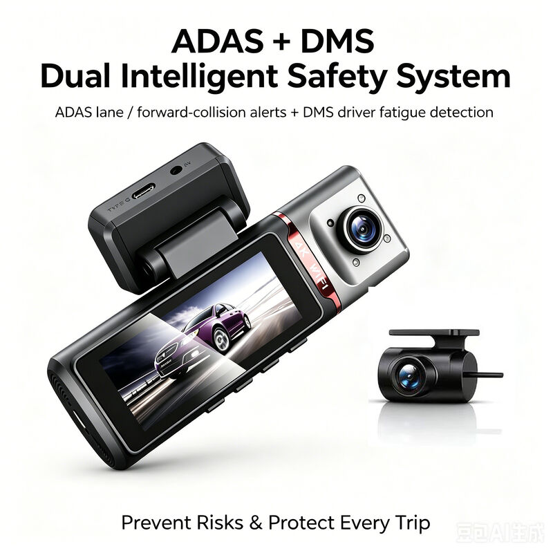 3 Kanal HD DVR Dash Cam 4G 4K Ön 1080P Kabin Arka GPS İzleme ADAS DMS 24/7 Parka Güvenliği için Park İzleyici