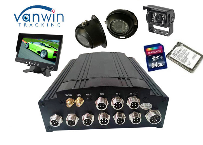 RJ45 4G Mobil DVR Analog Kameralar 4 Kanal 2.5" SATA Dijital Video Kaydedici