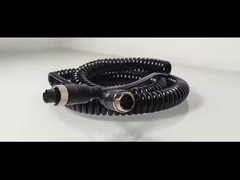Otomobil Video Havacılık Bahar Tel Traylör Bağlantı Tel 4-Pin/RCA Spiral Uzantı Kablosu